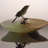 ..From East to West, Scene of Japan #125<br>Blown, Sculpted Glass; Silver Etching, Copper Plating<br>5 � x 10 � x 10 � inches